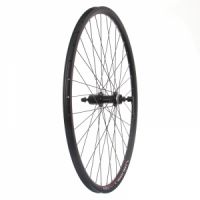 Výplet 622/28" zadní, ráfek dvoustěnný černý disk, náboj Shimano kazeta 8/9 sp centerlock