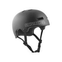 Přilba TSG Evolution Charity design Stay Strong černá matná - bílý nápis