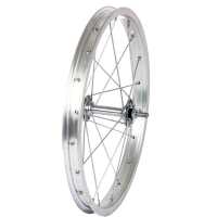 Výplet 305/16'' přední, ráfek stříbrný jednostěnný, Fe náboj na matice, osa 135 mm