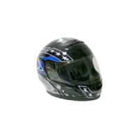 Přilba na motocykl MM01 celouzavřená vel. M černá/hvězdy