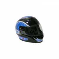 Přilba na motocykl MM01 celouzavřená vel. M černá/modrá