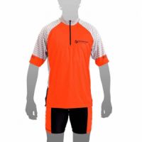 Dres Apache MTB krátký rukáv, 1 kapsa červená/šedá