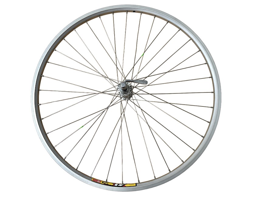 Výplet 559/26" přední, ráfek dvoustěnný stříbrný, Al náboj Shimano RM40-sleva