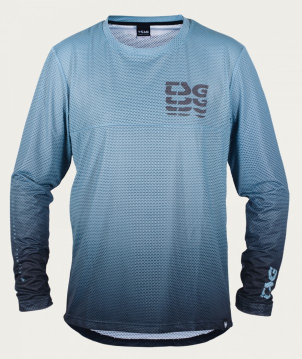 Dres TSG Grip jersey dlouhý rukáv Steel blue fade