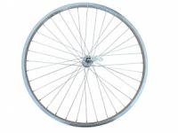 Výplet 622/28" přední, ráfek jednostěnný stříbrnný,  Al náboj RU 