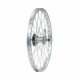 Výplet 406/20'' zadní, ráfek jednostěnný stříbrnný,  náboj Torpédo Velosteel